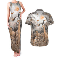 Africa Safari Animals Couples Matching Tank Maxi Dress and Hawaiian Shirt - Wonder Print Shop