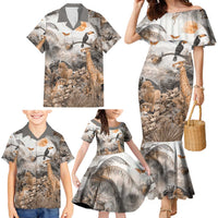 Africa Safari Animals Family Matching Mermaid Dress and Hawaiian Shirt - Wonder Print Shop