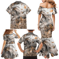 Africa Safari Animals Family Matching Mermaid Dress and Hawaiian Shirt - Wonder Print Shop