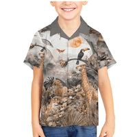Africa Safari Animals Family Matching Mermaid Dress and Hawaiian Shirt - Wonder Print Shop