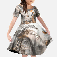 Africa Safari Animals Family Matching Off Shoulder Maxi Dress and Hawaiian Shirt - Wonder Print Shop