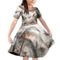 Africa Safari Animals Family Matching Off Shoulder Short Dress and Hawaiian Shirt - Wonder Print Shop