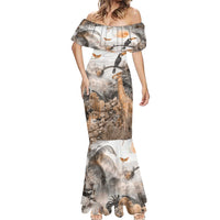 Africa Safari Animals Mermaid Dress - Wonder Print Shop