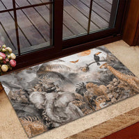 Africa Safari Animals Rubber Doormat - Wonder Print Shop