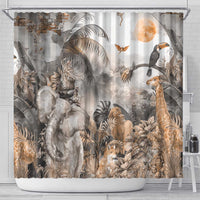 Africa Safari Animals Shower Curtain