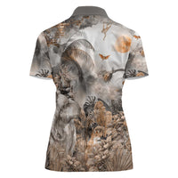 Africa Safari Animals Women Polo Shirt - Wonder Print Shop
