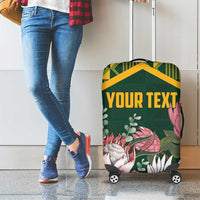 Personalized South Africa King Protea Luggage Cover With Kente Patterns - Wonder Print Shop
