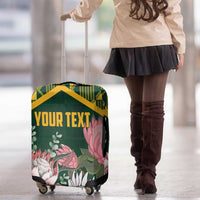 Personalized South Africa King Protea Luggage Cover With Kente Patterns - Wonder Print Shop