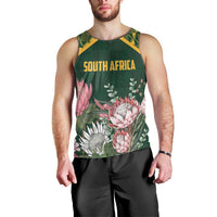 Personalized South Africa King Protea Men Tank Top With Kente Patterns - Wonder Print Shop