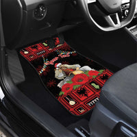 Personalized Albania Christmas Car Mats Albanian Man Playing Lahuta With Red Poppy - Wonder Print Shop