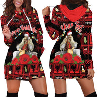 Personalized Albania Christmas Hoodie Dress Albanian Man Playing Lahuta With Red Poppy - Wonder Print Shop