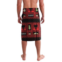 Personalized Albania Christmas Lavalava Albanian Man Playing Lahuta With Red Poppy - Wonder Print Shop