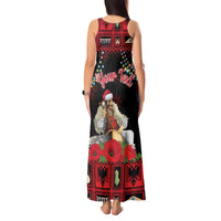 Personalized Albania Christmas Tank Maxi Dress Albanian Man Playing Lahuta With Red Poppy - Wonder Print Shop