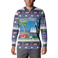 Personalized Liberia Christmas Button Sweatshirt The Love of Liberty Brought Us Here - Wonder Print Shop