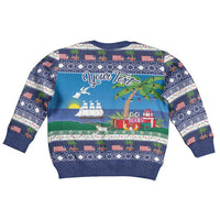 Personalized Liberia Christmas Kid Ugly Christmas Sweater The Love of Liberty Brought Us Here - Wonder Print Shop