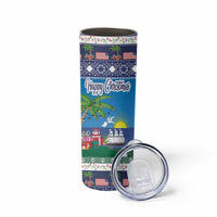 Personalized Liberia Christmas Skinny Tumbler The Love of Liberty Brought Us Here - Wonder Print Shop