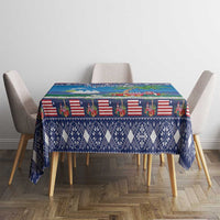 Personalized Liberia Christmas Tablecloth The Love of Liberty Brought Us Here - Wonder Print Shop