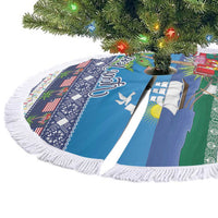 Personalized Liberia Christmas Tree Skirt The Love of Liberty Brought Us Here - Wonder Print Shop
