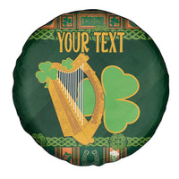 Personalized Ireland Christmas Spare Tire Cover Irish Harp With Lucky Shamrock - Wonder Print Shop
