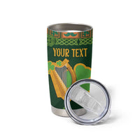 Personalized Ireland Christmas Tumbler Cup Irish Harp With Lucky Shamrock - Wonder Print Shop