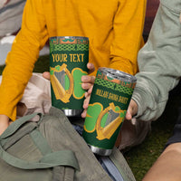 Personalized Ireland Christmas Tumbler Cup Irish Harp With Lucky Shamrock - Wonder Print Shop