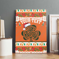Personalized Ireland Christmas Canvas Wall Art Irish Shamrock Celtic Nollaig Shona Dhuit - Wonder Print Shop