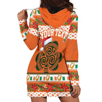 Personalized Ireland Christmas Hoodie Dress Irish Shamrock Celtic Nollaig Shona Dhuit - Wonder Print Shop