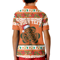 Personalized Ireland Christmas Kid Polo Shirt Irish Shamrock Celtic Nollaig Shona Dhuit - Wonder Print Shop