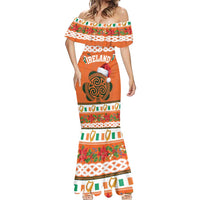 Personalized Ireland Christmas Mermaid Dress Irish Shamrock Celtic Nollaig Shona Dhuit - Wonder Print Shop