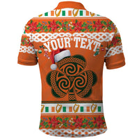 Personalized Ireland Christmas Polo Shirt Irish Shamrock Celtic Nollaig Shona Dhuit - Wonder Print Shop