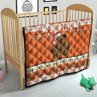 Personalized Ireland Christmas Quilt Irish Shamrock Celtic Nollaig Shona Dhuit - Wonder Print Shop