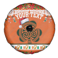 Personalized Ireland Christmas Spare Tire Cover Irish Shamrock Celtic Nollaig Shona Dhuit - Wonder Print Shop
