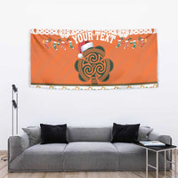 Personalized Ireland Christmas Tapestry Irish Shamrock Celtic Nollaig Shona Dhuit - Wonder Print Shop