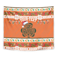 Personalized Ireland Christmas Tapestry Irish Shamrock Celtic Nollaig Shona Dhuit - Wonder Print Shop