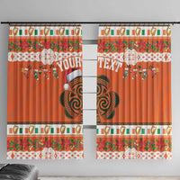 Personalized Ireland Christmas Window Curtain Irish Shamrock Celtic Nollaig Shona Dhuit - Wonder Print Shop