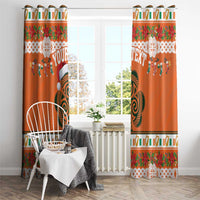 Personalized Ireland Christmas Window Curtain Irish Shamrock Celtic Nollaig Shona Dhuit - Wonder Print Shop