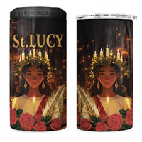 Happy St. Lucy 4 in 1 Can Cooler Tumbler Light of Christ - Wonder Print Shop