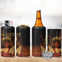 Happy St. Lucy 4 in 1 Can Cooler Tumbler Light of Christ - Wonder Print Shop