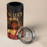 Happy St. Lucy 4 in 1 Can Cooler Tumbler Light of Christ - Wonder Print Shop
