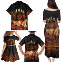 Happy St. Lucy Family Matching Puletasi and Hawaiian Shirt Light of Christ - Wonder Print Shop