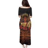 Happy St. Lucy Family Matching Puletasi and Hawaiian Shirt Light of Christ - Wonder Print Shop