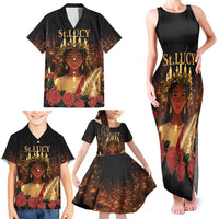 Happy St. Lucy Family Matching Tank Maxi Dress and Hawaiian Shirt Light of Christ - Wonder Print Shop