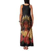 Happy St. Lucy Family Matching Tank Maxi Dress and Hawaiian Shirt Light of Christ - Wonder Print Shop