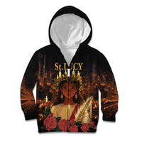 Happy St. Lucy Kid Hoodie Light of Christ - Wonder Print Shop