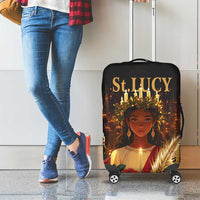 Happy St. Lucy Luggage Cover Light of Christ - Wonder Print Shop