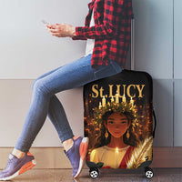 Happy St. Lucy Luggage Cover Light of Christ - Wonder Print Shop
