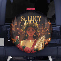 Happy St. Lucy Spare Tire Cover Light of Christ - Wonder Print Shop
