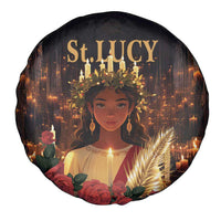 Happy St. Lucy Spare Tire Cover Light of Christ - Wonder Print Shop
