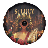 Happy St. Lucy Spare Tire Cover Light of Christ - Wonder Print Shop