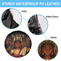 Happy St. Lucy Spare Tire Cover Light of Christ - Wonder Print Shop